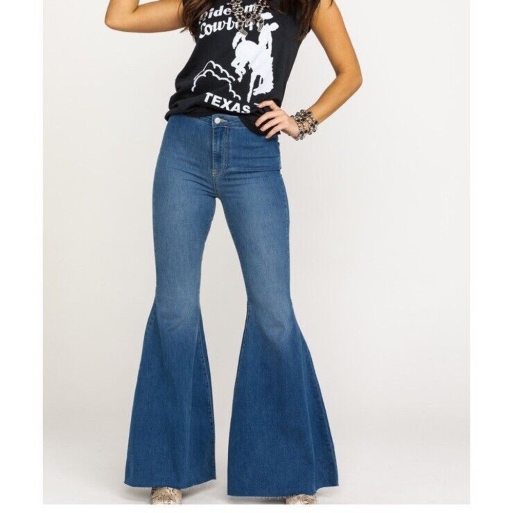 Free People Wide Flare Jeans